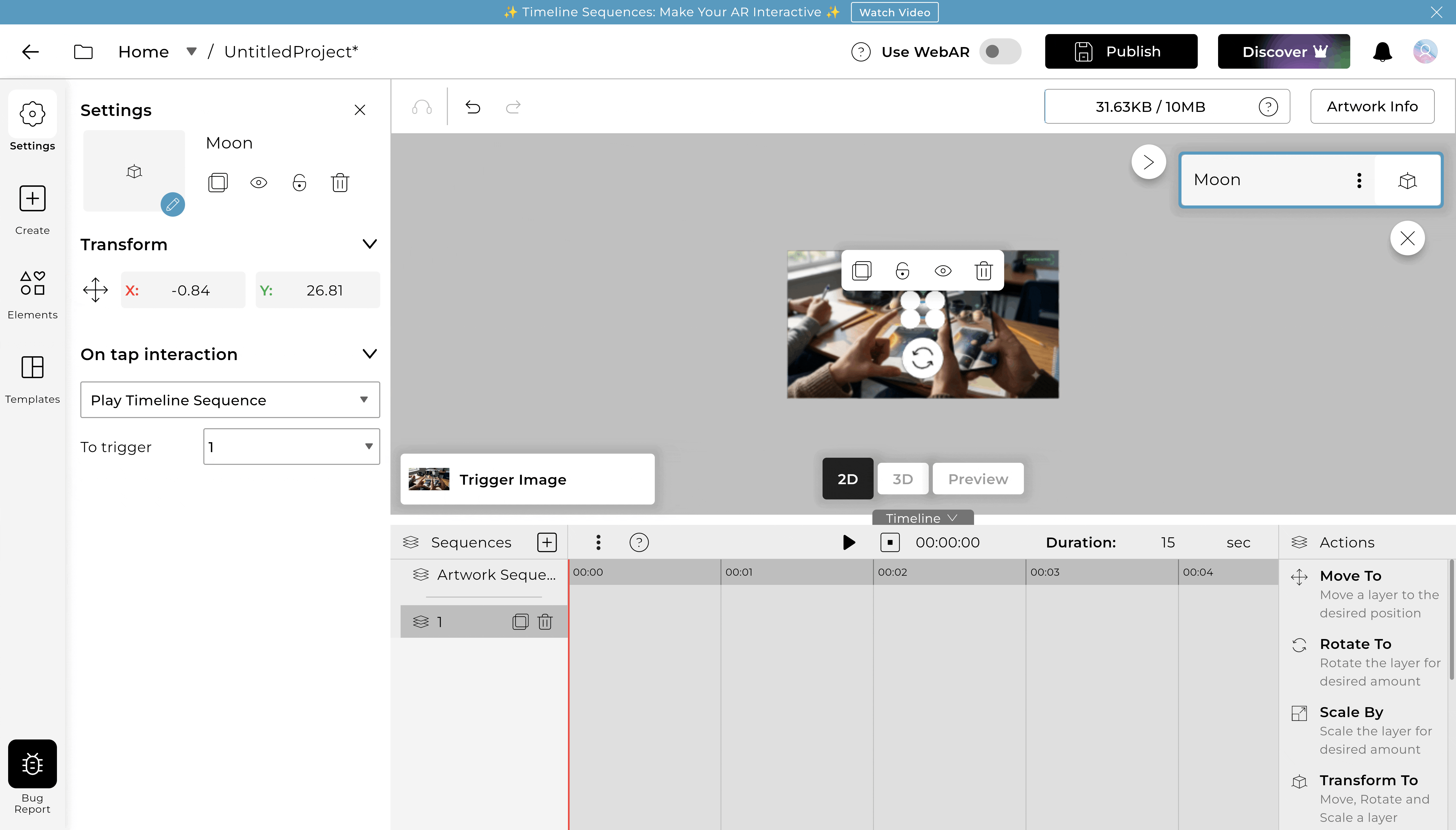 Setting a sequence to Loop or Reset